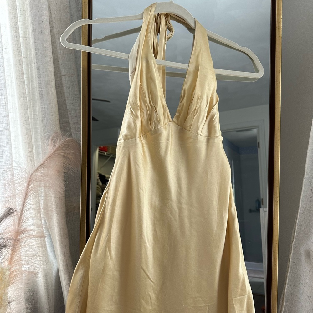 Princess Polly yellow halter mini